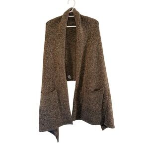 CHICOS Shawl Cardigan‎ Wrap Poncho Sweater NOSZ Cozy Wool Alpaca Oversized